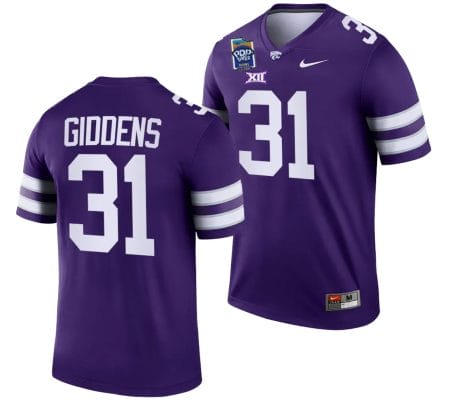 DJ Giddens Jersey #31 Kansas State Wildcats 2023 Pop-Tarts Bowl Football Purple