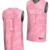Dante Harris Jersey #1 Virginia Cavaliers College Basketball Lightweight Pink