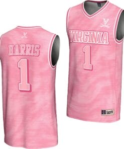 Dante Harris Jersey #1 Virginia Cavaliers College Basketball Lightweight Pink