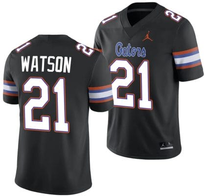 Desmond Watson Jersey #21 Florida Gators Alternate College Football 2023-24 Black 10 Desmond Watson Jersey #21 Florida Gators Alternate College Football 2023-24 Black