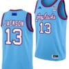 Elmarko Jackson Jersey #13 Kansas Jayhawks Basketball DRIP Alternate 2023-24 Baby Blue