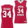 Felix Okpara Jersey #34 Ohio State Buckeyes College Basketball Lightweight Scarlet