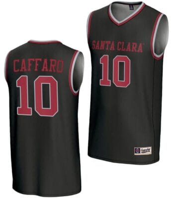 Francisco Caffaro Jersey #10 Santa Clara Broncos Basketball NIL Lightweight Black