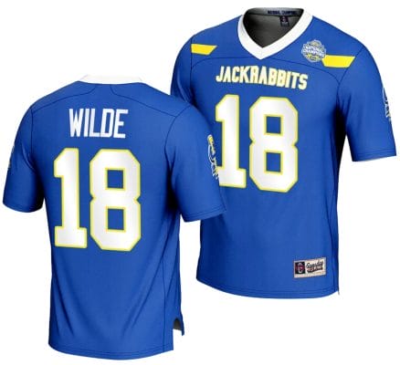 Griffin Wilde Jersey #18 South Dakota State Jackrabbits 2023 FCS Football National Champions Blue 8 Griffin Wilde Jersey #18 South Dakota State Jackrabbits 2023 FCS Football National Champions Blue