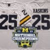 Hassan Haskins Jersey #25 Michigan Wolverines Football 2023 National Champions Patch White