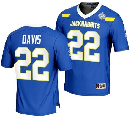Isaiah Davis Jersey #22 South Dakota State Jackrabbits 2023 FCS Football National Champions Blue 8 Isaiah Davis Jersey #22 South Dakota State Jackrabbits 2023 FCS Football National Champions Blue