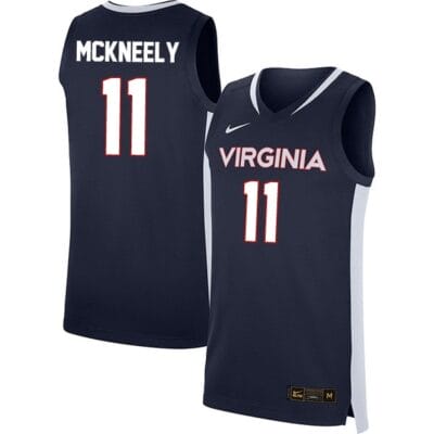 Isaac McKneely Jersey #11 Virginia Cavaliers College Basketball Stitched Navy