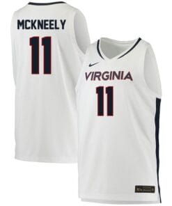 Isaac McKneely Jersey #11 Virginia Cavaliers College Basketball Stitched White