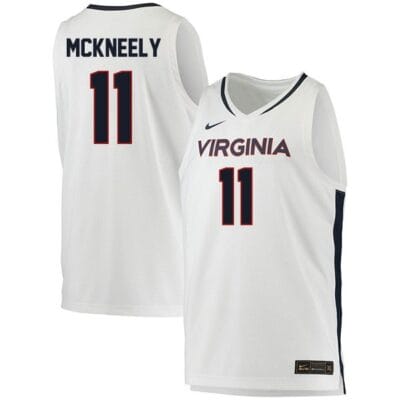 Isaac McKneely Jersey #11 Virginia Cavaliers College Basketball Stitched White