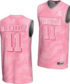 Isaac McKneely Jersey #11 Virginia Cavaliers College Basketball Lightweight Pink
