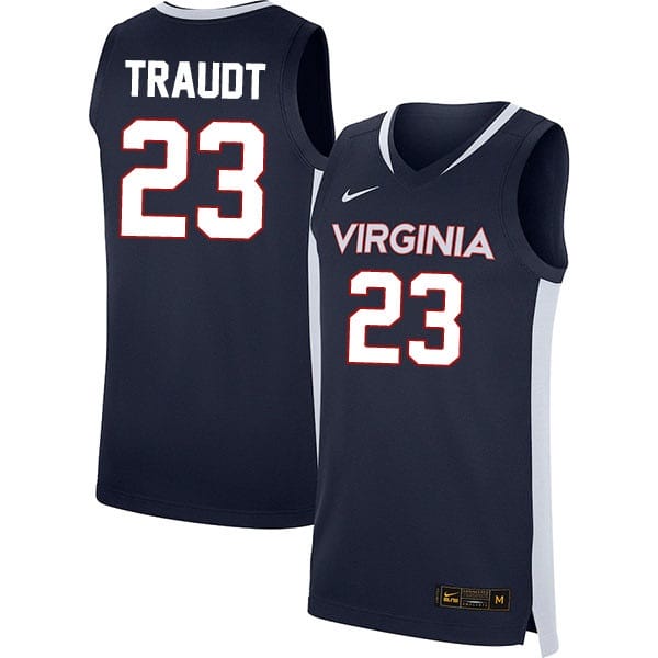 Isaac Traudt Jersey #23 Virginia Cavaliers College Basketball Stitched Navy 1 Isaac Traudt Jersey #23 Virginia Cavaliers College Basketball Stitched Navy
