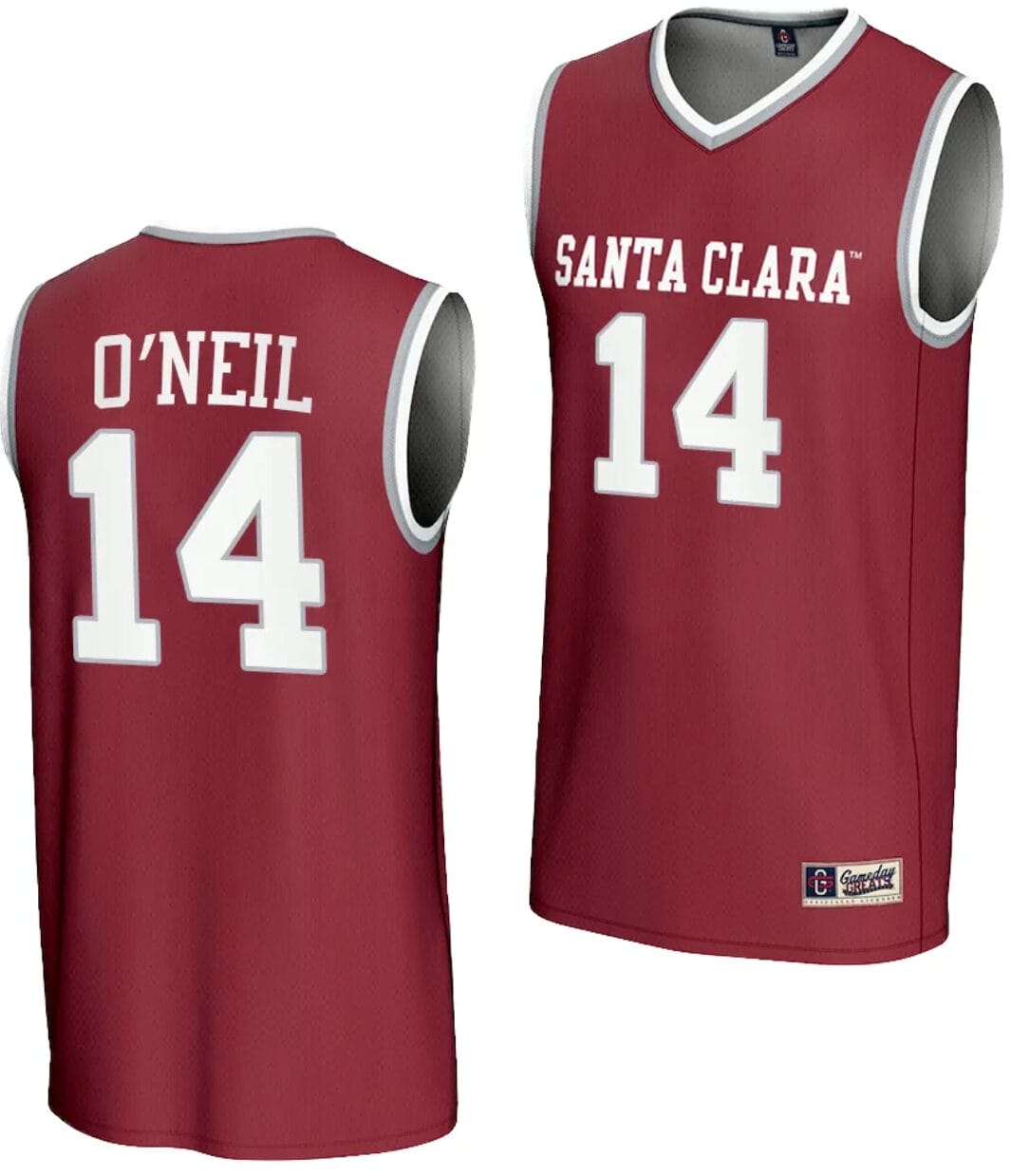 Johnny ONeil Jersey #14 Santa Clara Broncos Basketball NIL Lightweight Maroon 1 Johnny ONeil Jersey #14 Santa Clara Broncos Basketball NIL Lightweight Maroon