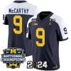 JJ McCarthy Jersey #9 Michigan Wolverines Vapor Limited Football 2024 National Champions Patch Alternate