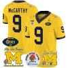 JJ McCarthy Jersey #2 Michigan Wolverines Vapor 1003 Wins Rose Bowl Patch Football Maize