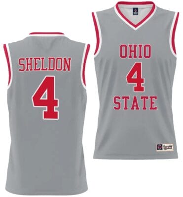 Jacy Sheldon Jersey #4 Ohio State Buckeyes College Basketball Lightweight Gray