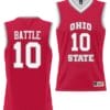 Jamison Battle Jersey #10 Ohio State Buckeyes College Basketball Lightweight Scarlet 5 Jamison Battle Jersey #10 Ohio State Buckeyes College Basketball Lightweight Scarlet