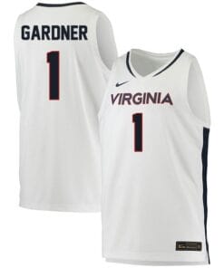 Jayden Gardner Jersey #1 Virginia Cavaliers College Basketball Stitched White