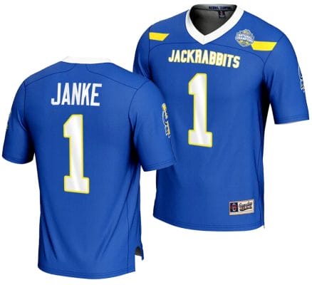 Jadon Janke Jersey #1 South Dakota State Jackrabbits 2023 FCS Football National Champions Blue