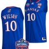 Jalen Wilson Jersey #10 Kansas Jayhawks Basketball 2022 NCAA National Champions Royal