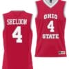 Jacy Sheldon Jersey #4 Ohio State Buckeyes College Basketball Lightweight Scarlet