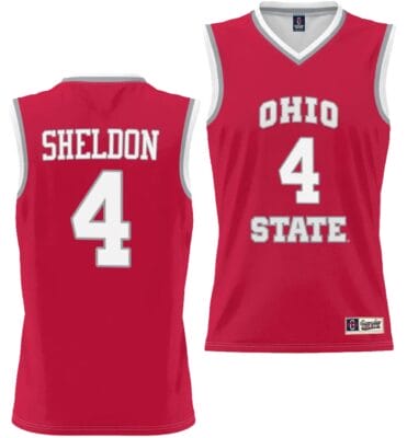 Jacy Sheldon Jersey #4 Ohio State Buckeyes College Basketball Lightweight Scarlet