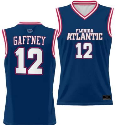 Jalen Gaffney Jersey #12 FAU Owls Full Sublimated Alternate Basketball Navy 6 Jalen Gaffney Jersey #12 FAU Owls Full Sublimated Alternate Basketball Navy