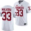 Jocelyn Malaska Jersey #33 Oklahoma Sooners 2024 College Football White