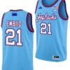 Joel Embiid Jersey #21 Kansas Jayhawks Basketball DRIP Alternate 2023-24 Baby Blue 4 Joel Embiid Jersey #21 Kansas Jayhawks Basketball DRIP Alternate 2023-24 Baby Blue