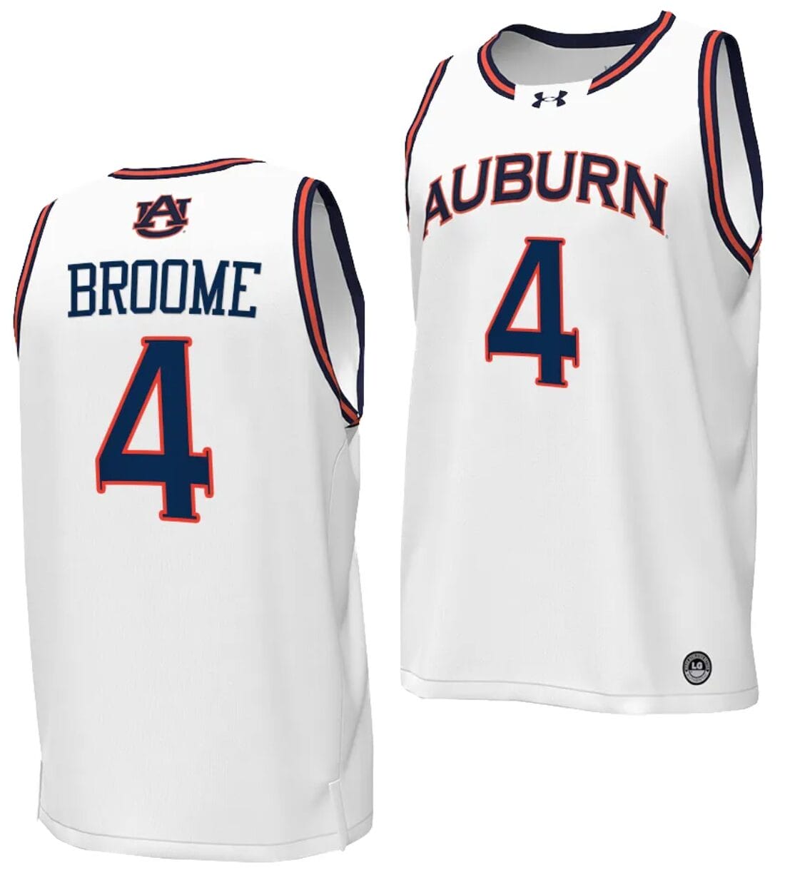 Johni Broome Jersey #4 Auburn Tigers Replica College Basketball 2023-24 White 1 Johni Broome Jersey #4 Auburn Tigers Replica College Basketball 2023-24 White