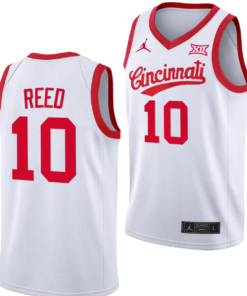 Josh Reed Jersey #10 Cincinnati Bearcats 70s Throwback Basketball White