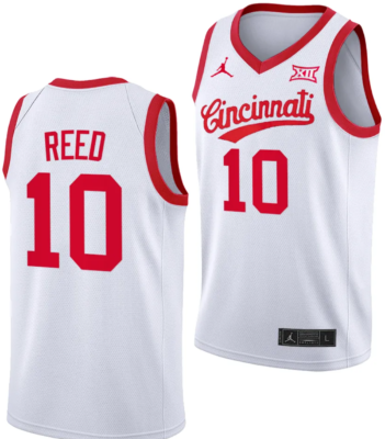 Josh Reed Jersey #10 Cincinnati Bearcats 70s Throwback Basketball White