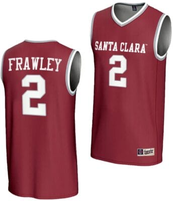 Keeley Frawley Jersey #2 Santa Clara Broncos Basketball NIL Lightweight Maroon