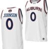 KD Johnson Jersey #0 Auburn Tigers Replica College Basketball 2023-24 White 4 KD Johnson Jersey #0 Auburn Tigers Replica College Basketball 2023-24 White