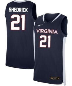 Kadin Shedrick Jersey #21 Virginia Cavaliers College Basketball Stitched Navy