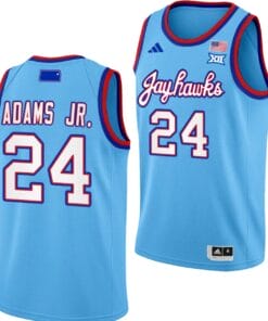 KJ Adams Jr Jersey #24 Kansas Jayhawks Basketball DRIP Alternate 2023-24 Baby Blue
