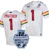Kaden Prather Jersey #1 Maryland Terrapins 2023 Music City Bowl Patch Football White