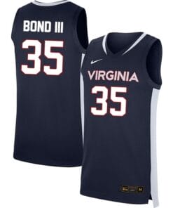 Leon Bond III Jersey #35 Virginia Cavaliers College Basketball Stitched Navy