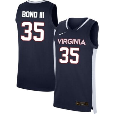 Leon Bond III Jersey #35 Virginia Cavaliers College Basketball Stitched Navy