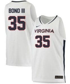 Leon Bond III Jersey #35 Virginia Cavaliers College Basketball Stitched White
