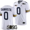 Mike Sainristil Jersey #0 Michigan Wolverines 2024 Football National Championship Playoff White