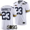 Michael Barrett Jersey #23 Michigan Wolverines 2024 Football National Championship Playoff White