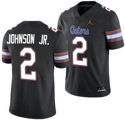 Montrell Johnson Jr Jersey #2 Florida Gators Alternate College Football 2023-24 Black