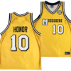 Nick Honor Jersey #10 Missouri Tigers Alternate Basketball Throwback Legacy uniform Gold