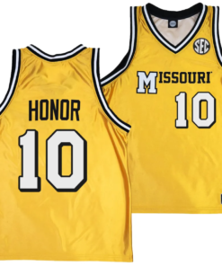 Nick Honor Jersey #10 Missouri Tigers Alternate Basketball Throwback Legacy uniform Gold