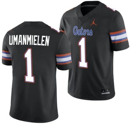 Princely Umanmielen Jersey #1 Florida Gators Alternate College Football 2023-24 Black 10 Princely Umanmielen Jersey #1 Florida Gators Alternate College Football 2023-24 Black