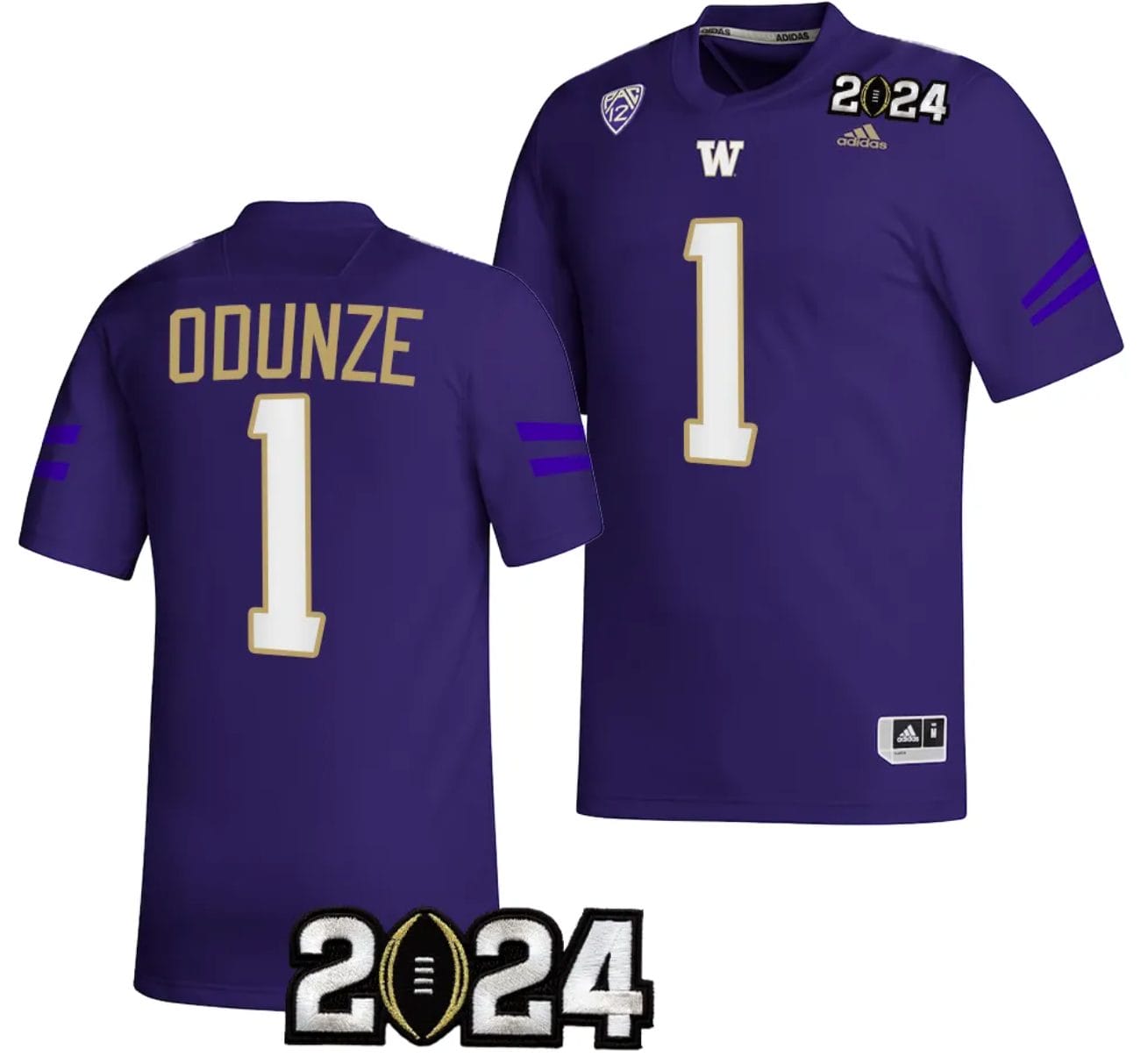 Rome Odunze Jersey #1 Washington Huskies 2024 College Football Playoff National Championship Purple 1 Rome Odunze Jersey #1 Washington Huskies 2024 College Football Playoff National Championship Purple