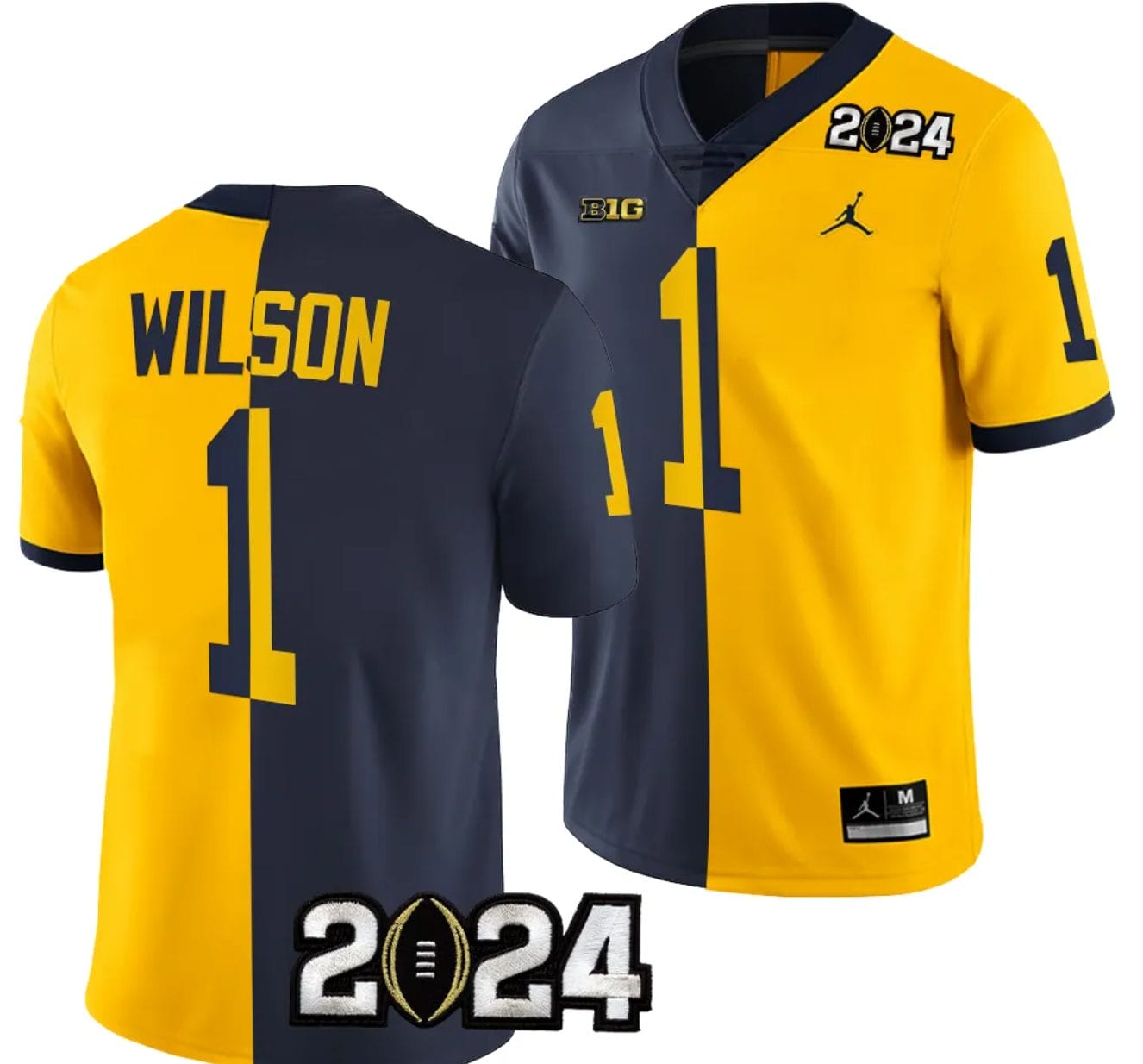 Roman Wilson Jersey #1 Michigan Wolverines 2024 Football National Championship Playoff Mazie 1 Roman Wilson Jersey #1 Michigan Wolverines 2024 Football National Championship Playoff Mazie