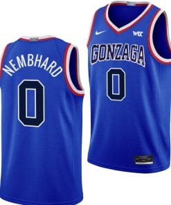 Ryan Nembhard Jersey #0 Gonzaga Bulldogs Throwback Basketball uniform 2023-24 Blue