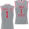 Roddy Gayle Jr Jersey #1 Ohio State Buckeyes College Basketball Lightweight Gray