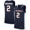 Reece BeekmanJersey #2 Virginia Cavaliers College Basketball Stitched Navy